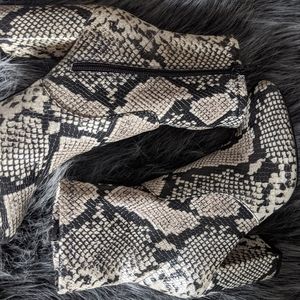 Snake print booties 🐍